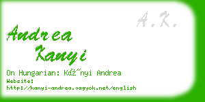 andrea kanyi business card